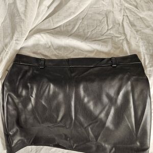 Zara Black Pleather Mini Skirt